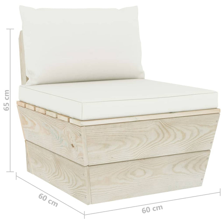 Set Mobilier Grădină Din Paleți Cu Perne, 3 Piese, Lemn Molid