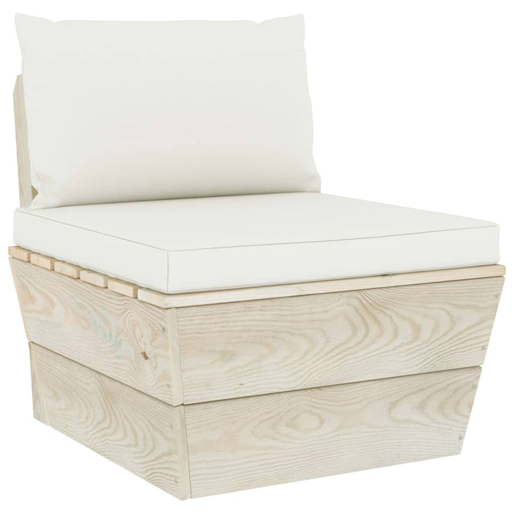 Set Mobilier Grădină Din Paleți Cu Perne, 3 Piese, Lemn Molid