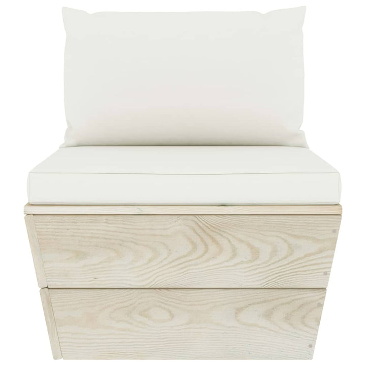 Set Mobilier Grădină Din Paleți Cu Perne, 3 Piese, Lemn Molid