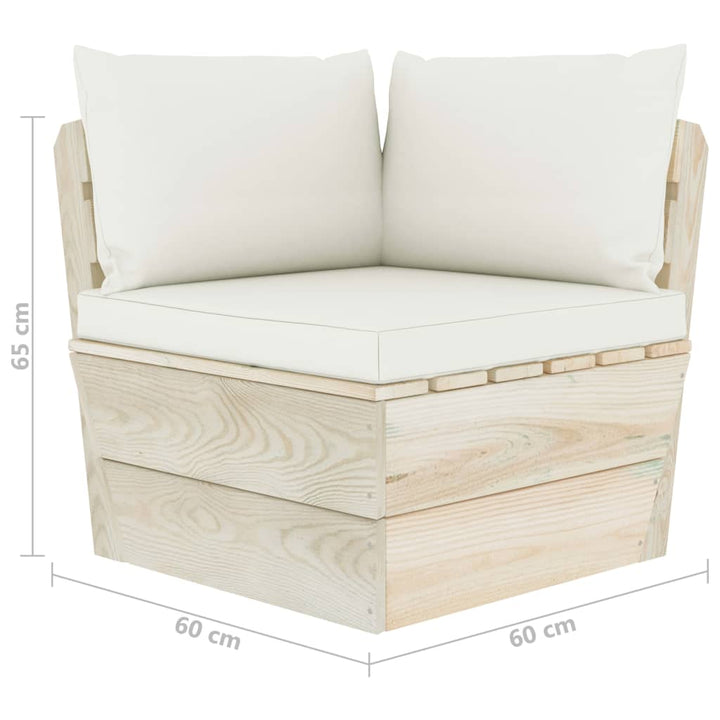 Set Mobilier Grădină Din Paleți Cu Perne, 5 Piese, Lemn Molid