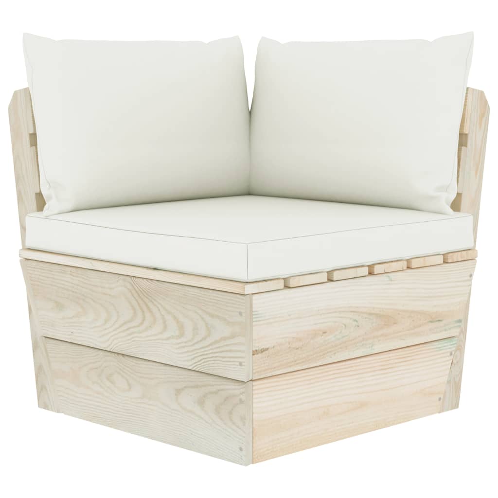 Set Mobilier Grădină Din Paleți Cu Perne, 5 Piese, Lemn Molid