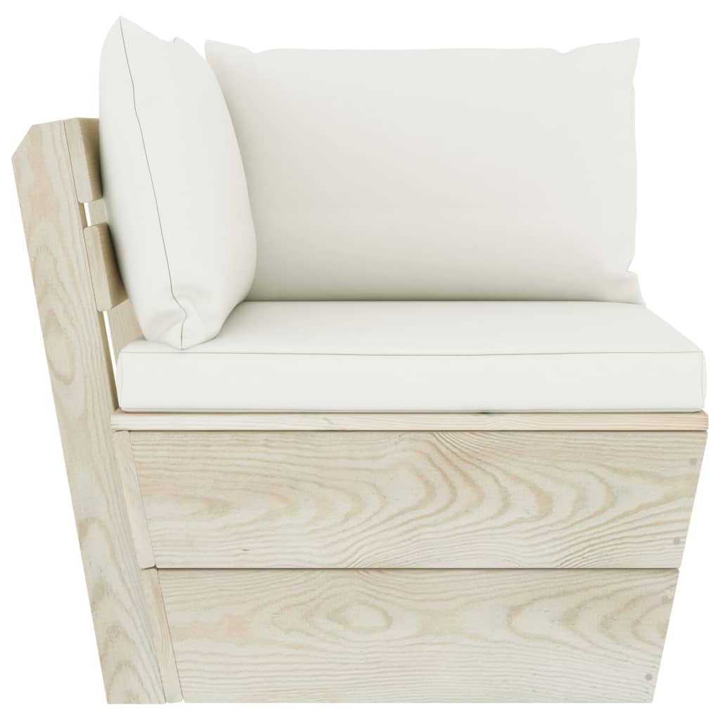 Set Mobilier Grădină Din Paleți Cu Perne, 5 Piese, Lemn Molid