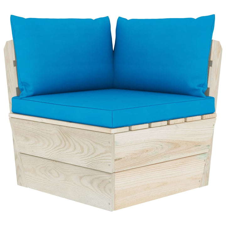 Set Mobilier Grădină Din Paleți Cu Perne, 5 Piese, Lemn Molid