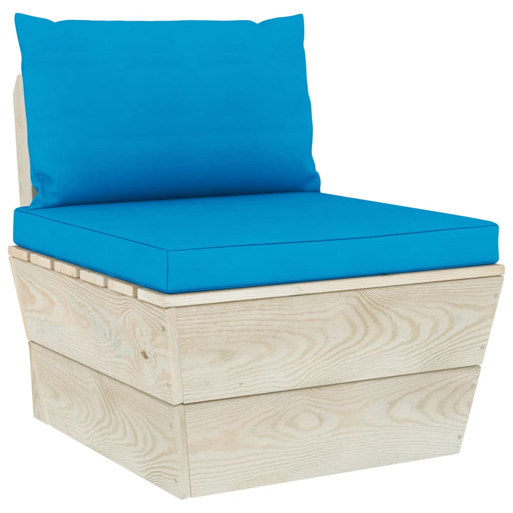 Set Mobilier Grădină Din Paleți Cu Perne, 5 Piese, Lemn Molid