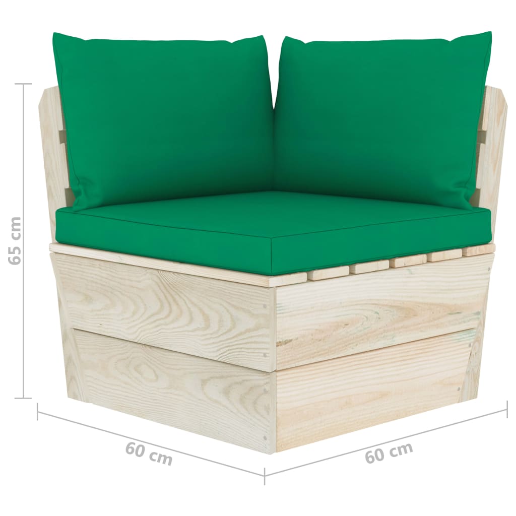 Set Mobilier Grădină Din Paleți Cu Perne, 5 Piese, Lemn Molid
