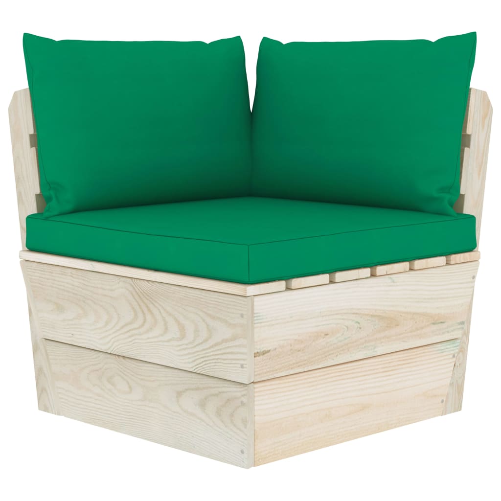 Set Mobilier Grădină Din Paleți Cu Perne, 5 Piese, Lemn Molid