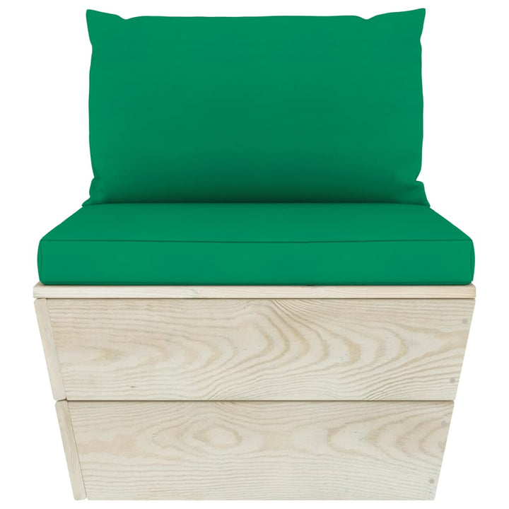 Set Mobilier Grădină Din Paleți Cu Perne, 5 Piese, Lemn Molid