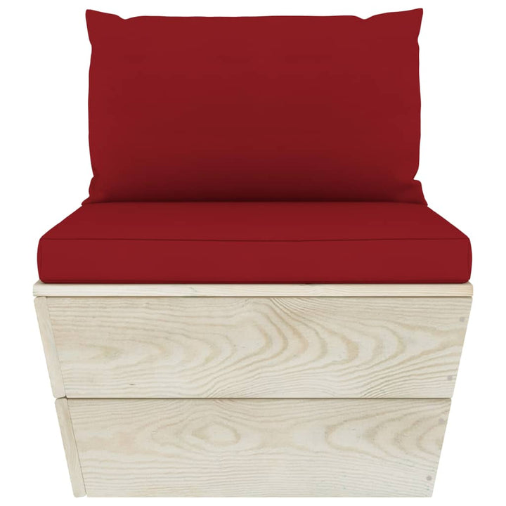 Set Mobilier Grădină Din Paleți Cu Perne, 5 Piese, Lemn Molid