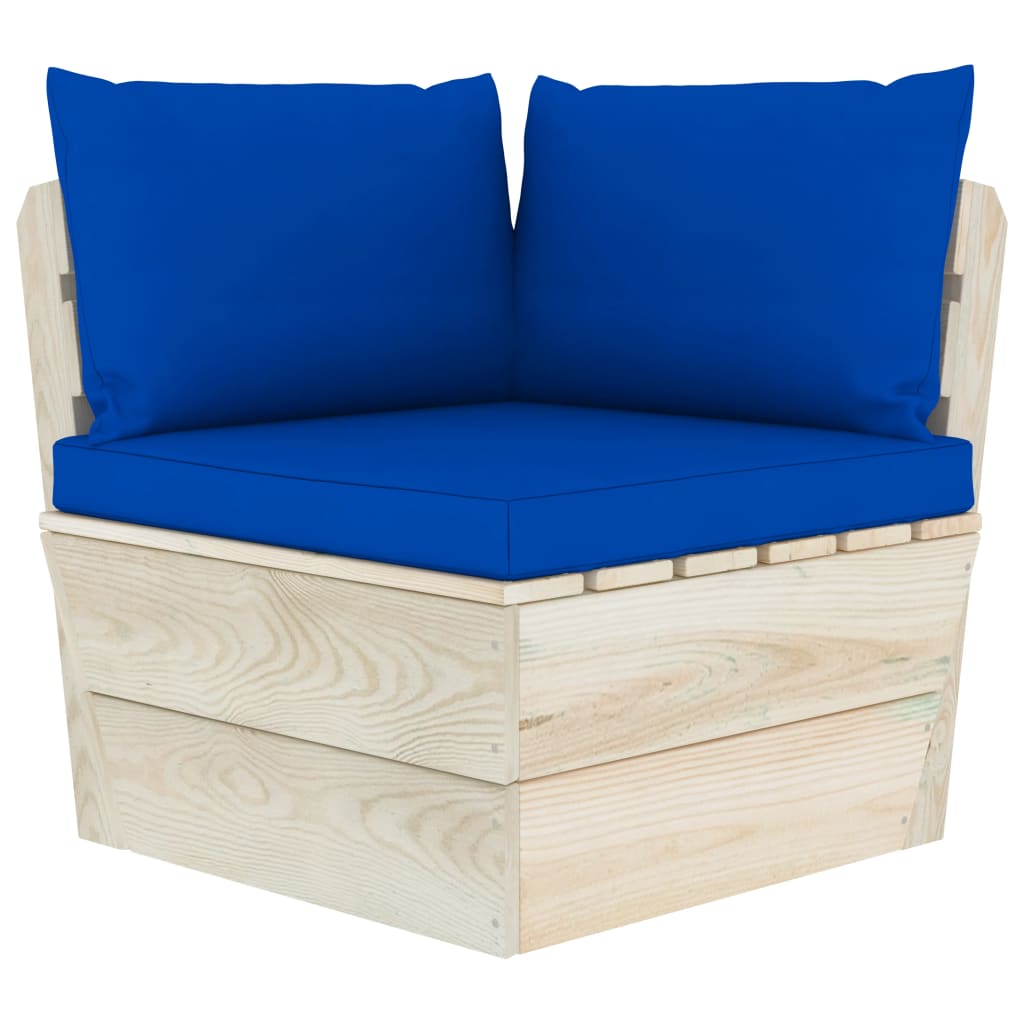 Set Mobilier Grădină Din Paleți Cu Perne, 5 Piese, Lemn Molid