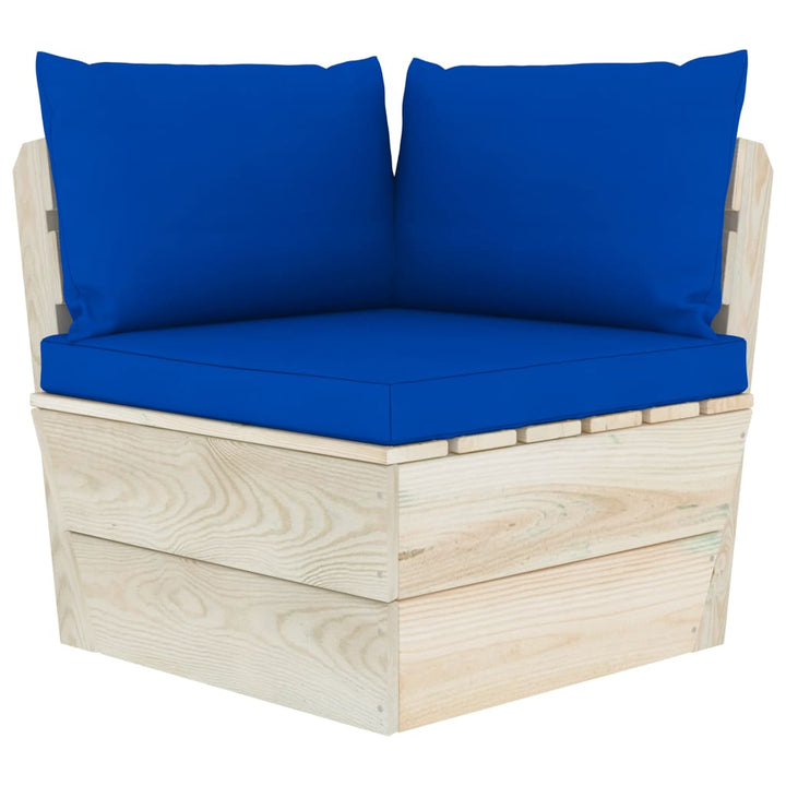 Set Mobilier Grădină Din Paleți Cu Perne, 5 Piese, Lemn Molid
