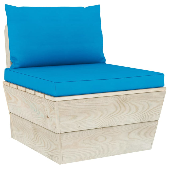 Set Mobilier Grădină Din Paleți, Cu Perne, 6 Piese, Lemn Molid