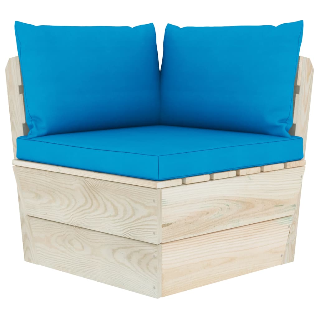Set Mobilier Grădină Din Paleți, Cu Perne, 6 Piese, Lemn Molid