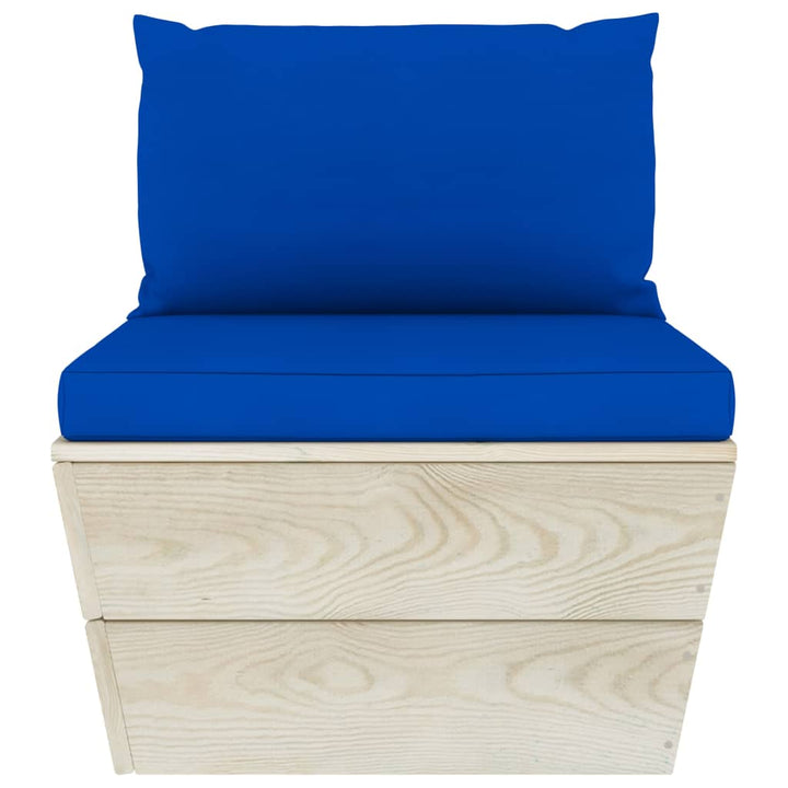 Set Mobilier Grădină Din Paleți, 6 Piese, Cu Perne, Lemn Molid