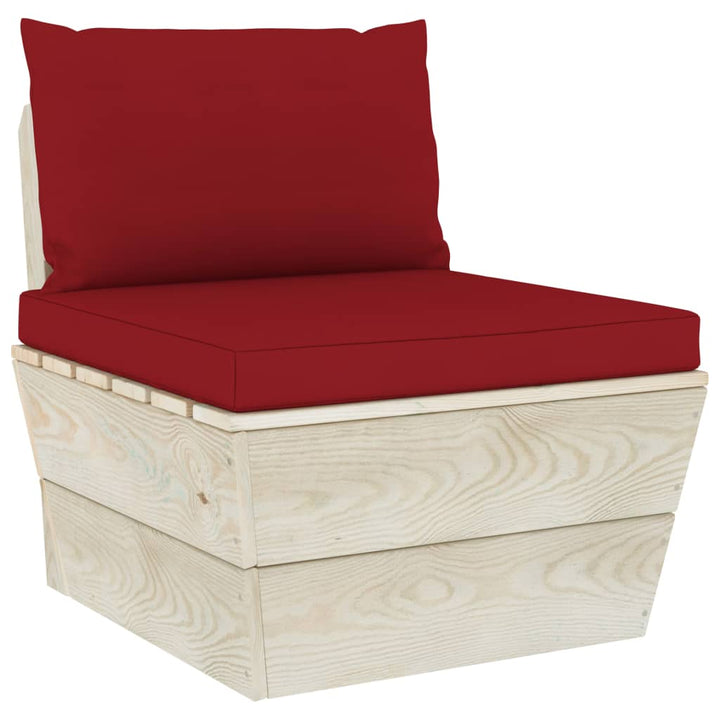 Set Mobilier Grădină Din Paleți Cu Perne, 6 Piese, Lemn Molid
