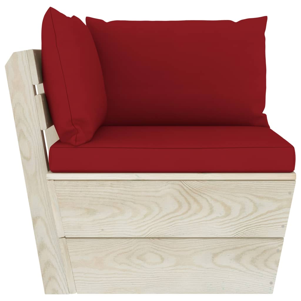 Set Mobilier Grădină Din Paleți Cu Perne, 6 Piese, Lemn Molid