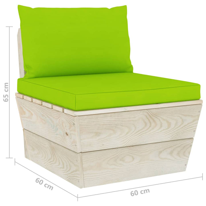Set Mobilier Grădină Din Paleți Cu Perne, 6 Piese, Lemn Molid