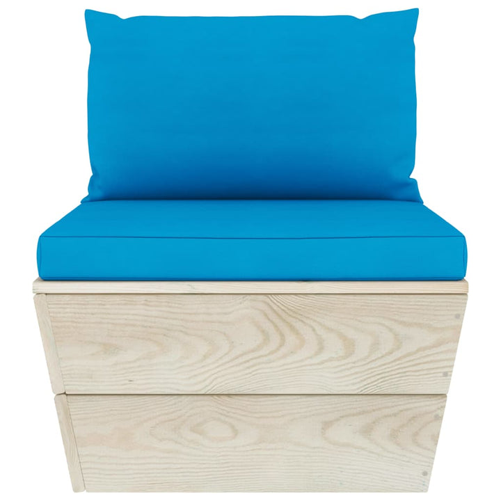 Set Mobilier Grădină Din Paleți Cu Perne, 6 Piese, Lemn Molid