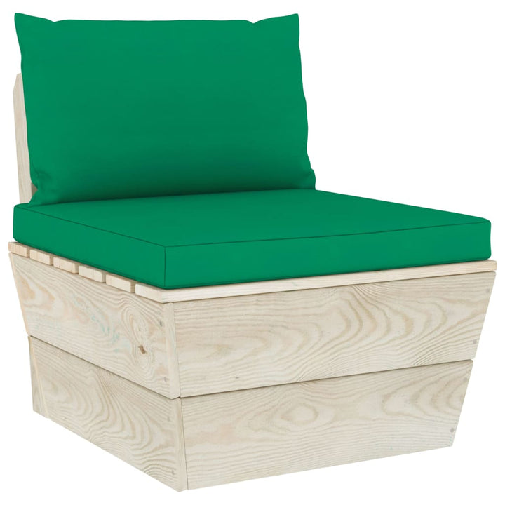 Set Mobilier Grădină Din Paleți Cu Perne, 6 Piese, Lemn Molid