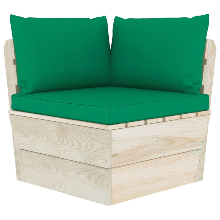 Set Mobilier Grădină Din Paleți Cu Perne, 7 Piese, Lemn Molid