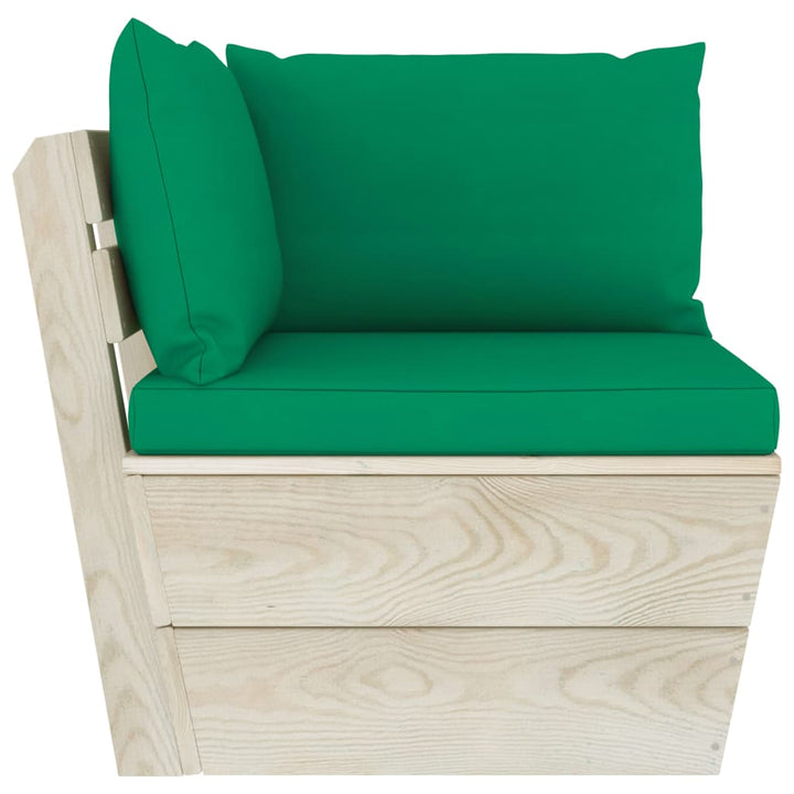 Set Mobilier Grădină Din Paleți Cu Perne, 7 Piese, Lemn Molid