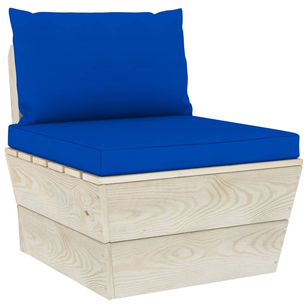 Set Mobilier Grădină Din Paleți Cu Perne, 7 Piese, Lemn Molid
