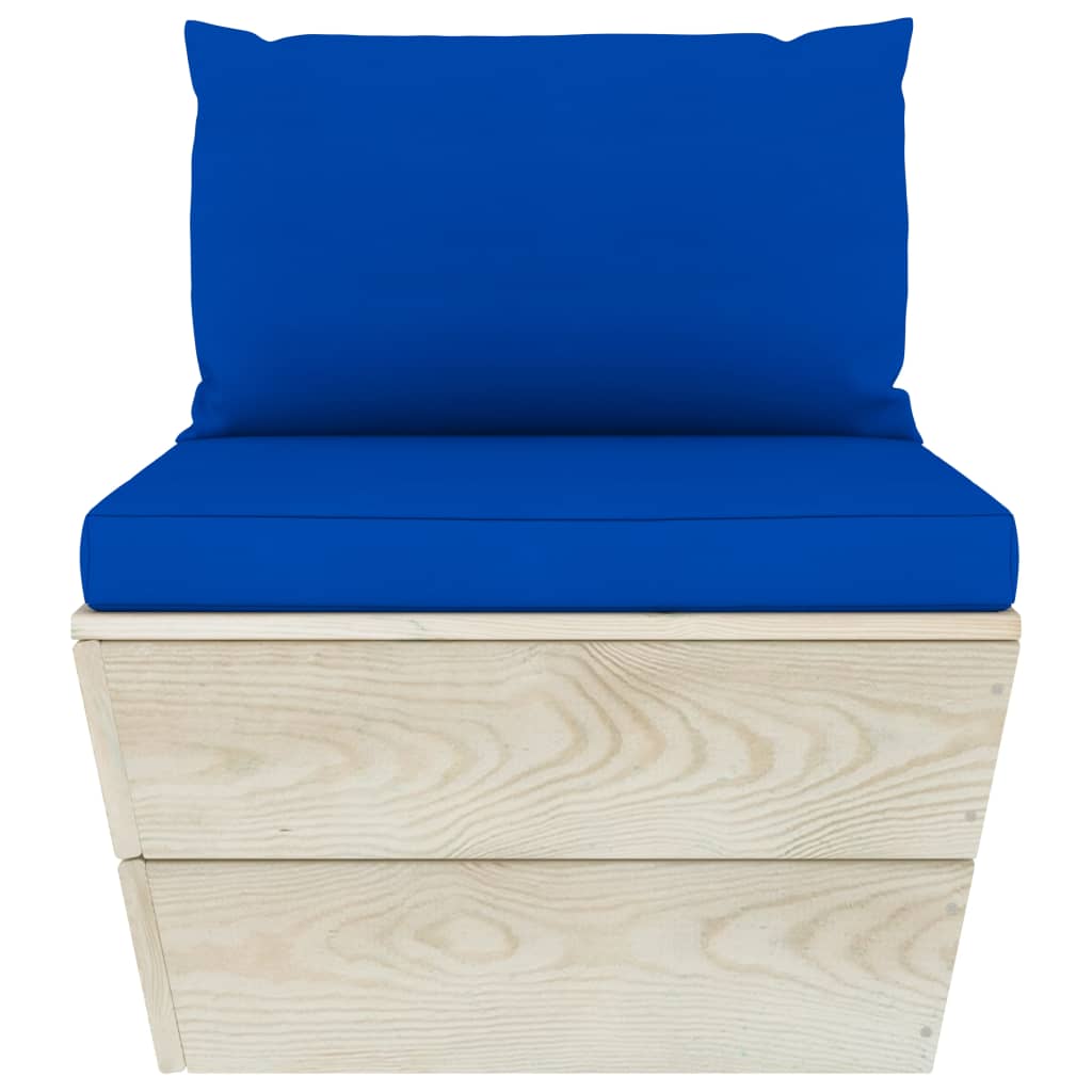 Set Mobilier Grădină Din Paleți Cu Perne, 7 Piese, Lemn Molid