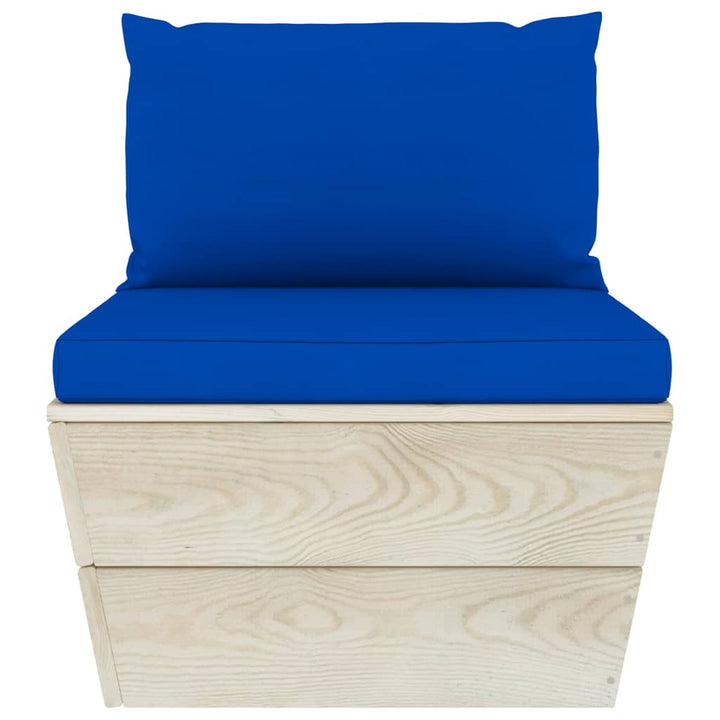 Set Mobilier Grădină Din Paleți Cu Perne, 7 Piese, Lemn Molid