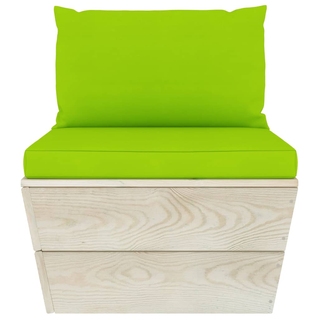 Set Mobilier Grădină Din Paleți, 7 Piese, Cu Perne, Lemn Molid