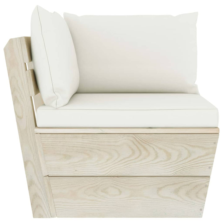 Set Mobilier Grădină Din Paleți Cu Perne, 8 Piese, Lemn Molid