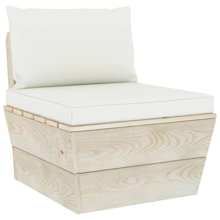 Set Mobilier Grădină Din Paleți Cu Perne, 8 Piese, Lemn Molid