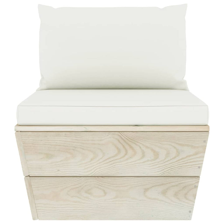 Set Mobilier Grădină Din Paleți Cu Perne, 8 Piese, Lemn Molid