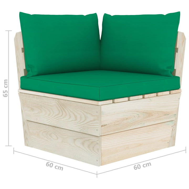 Set Mobilier Grădină Paleți, 10 Piese, Cu Perne, Lemn De Molid