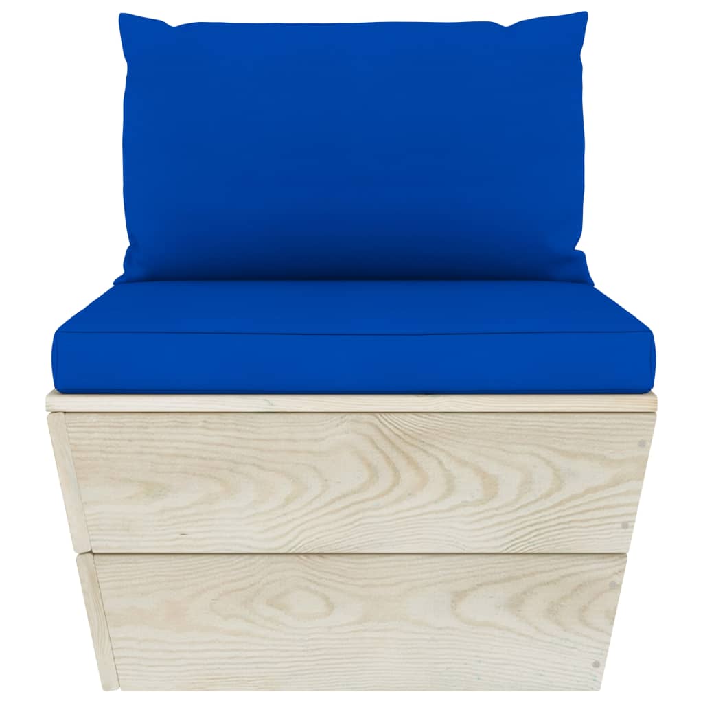 Set Mobilier Grădină Paleți, 10 Piese, Cu Perne, Lemn De Molid