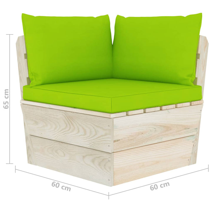 Set Mobilier Grădină Paleți, 10 Piese, Cu Perne, Lemn De Molid