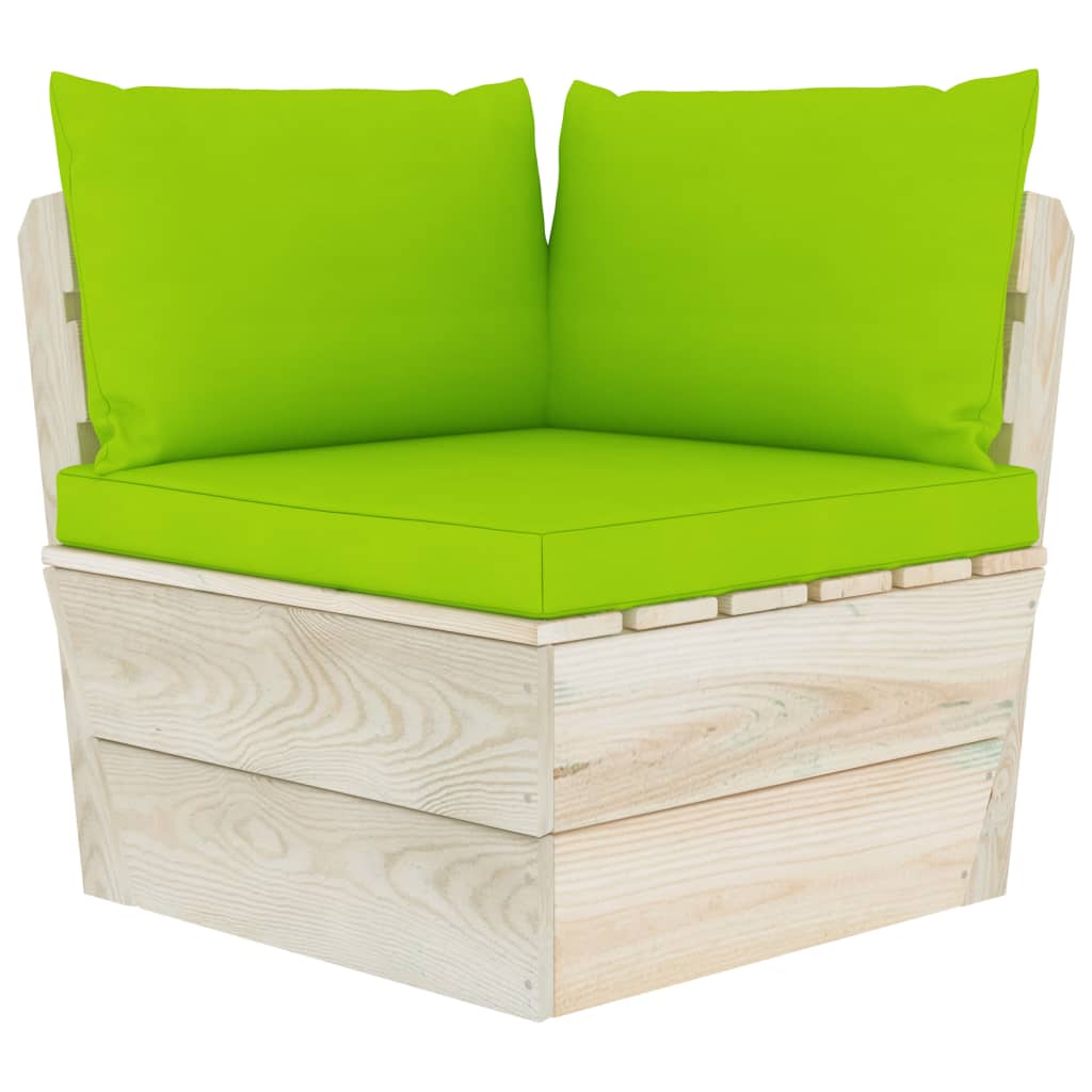 Set Mobilier Grădină Paleți, 10 Piese, Cu Perne, Lemn De Molid