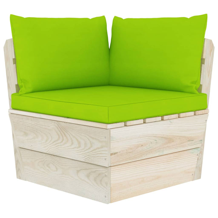 Set Mobilier Grădină Paleți, 10 Piese, Cu Perne, Lemn De Molid