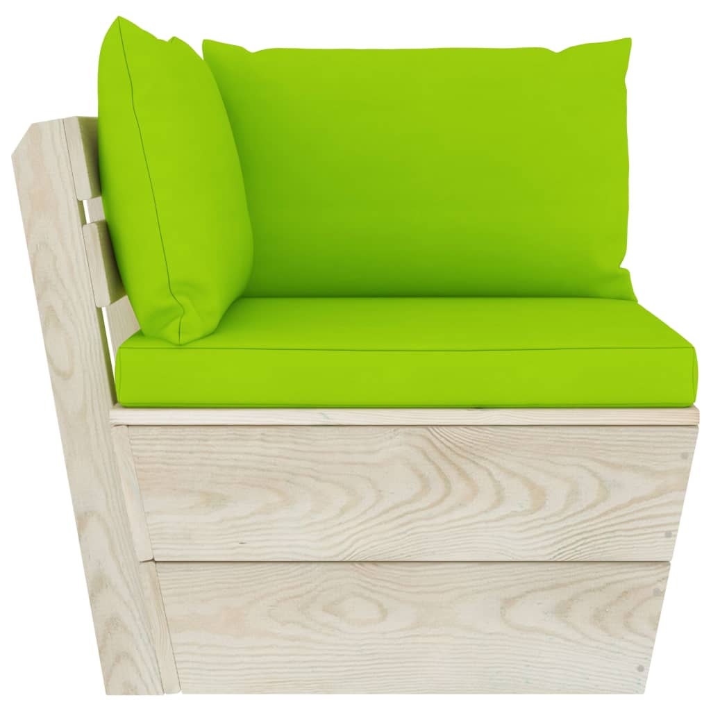 Set Mobilier Grădină Paleți, 10 Piese, Cu Perne, Lemn De Molid