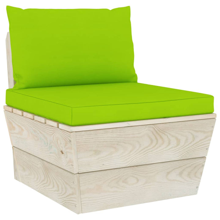 Set Mobilier Grădină Paleți, 10 Piese, Cu Perne, Lemn De Molid