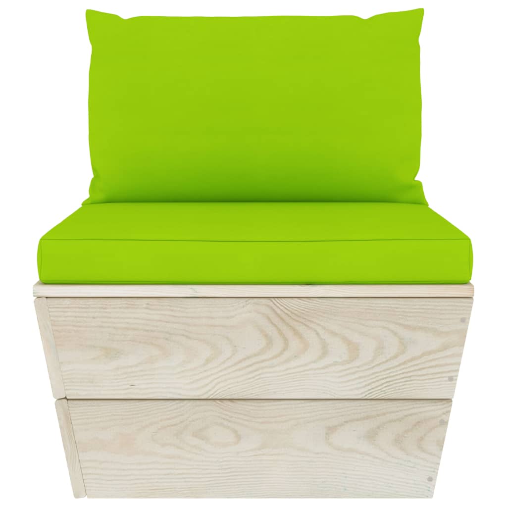 Set Mobilier Grădină Paleți, 10 Piese, Cu Perne, Lemn De Molid