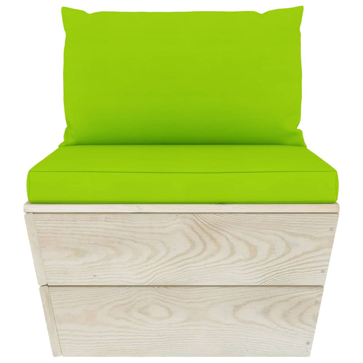 Set Mobilier Grădină Paleți, 10 Piese, Cu Perne, Lemn De Molid
