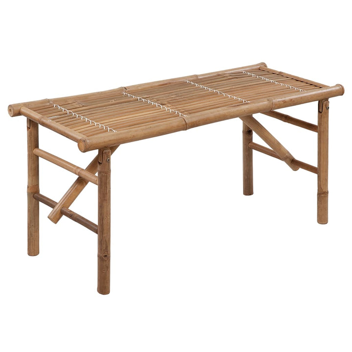 Bancă De Grădină Pliabilă Cu Pernă, 118 Cm, Bambus