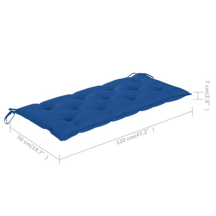 Bancă De Grădină Pliabilă Cu Pernă, 118 Cm, Bambus