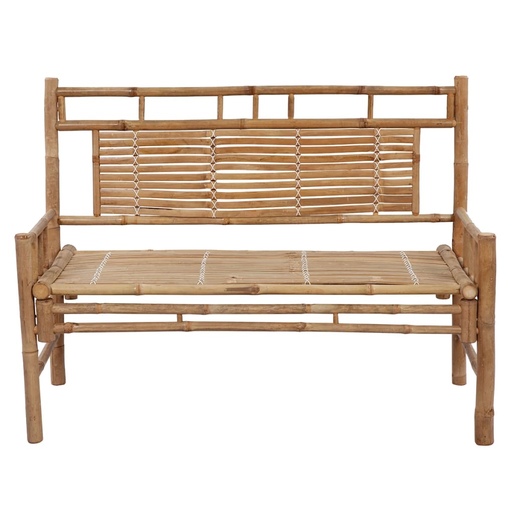 Bancă De Grădină Cu Pernă, 120 Cm, Bambus