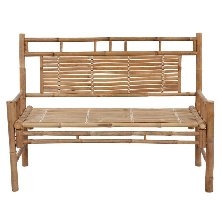 Bancă De Grădină Cu Pernă, 120 Cm, Bambus