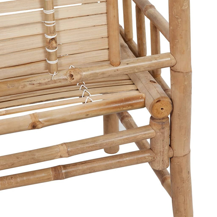 Bancă De Grădină Cu Pernă, 120 Cm, Bambus