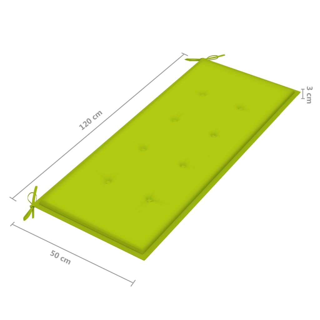 Bancă De Grădină Cu Pernă, 120 Cm, Bambus