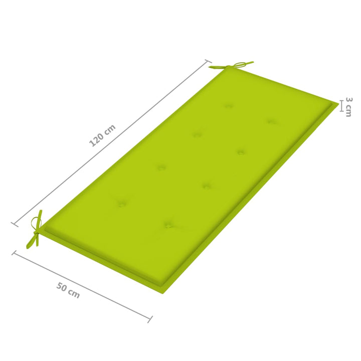 Bancă De Grădină Cu Pernă, 120 Cm, Bambus