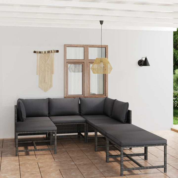 Set Mobilier De Grădină Cu Perne, 12 Piese, , Poliratan