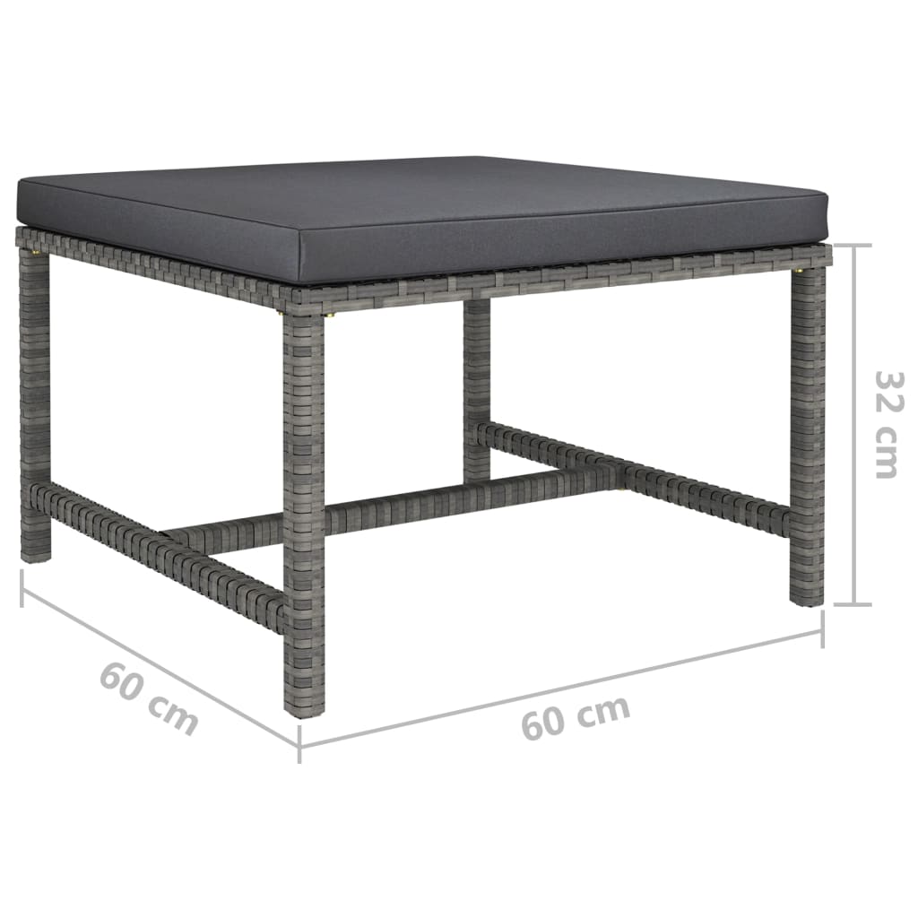 Set Mobilier De Grădină Cu Perne, 12 Piese, , Poliratan