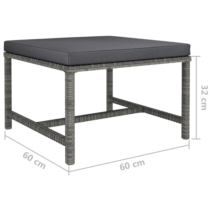 Set Mobilier De Grădină Cu Perne, 12 Piese, , Poliratan